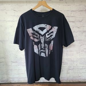 Transformers Stone Autobot Graphic Print Tee Black XXL 25"x30"